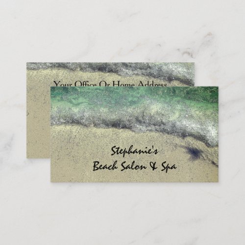 Beach Waves Ocean Artistic Elegant Salon Spa Business Card