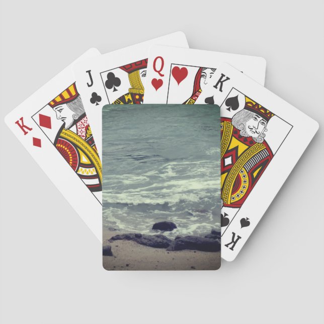 beach waves  poker cards (Back)