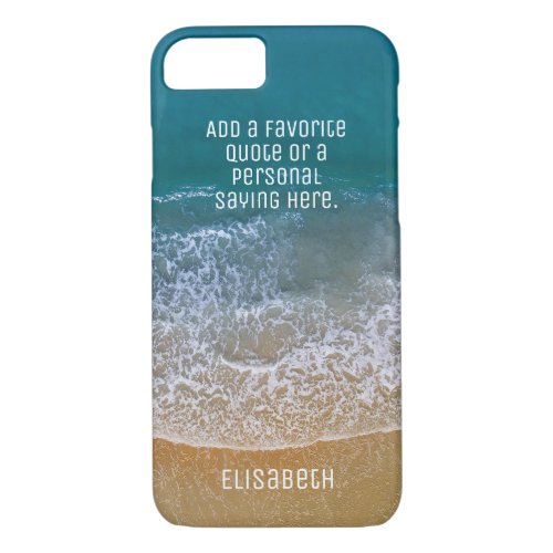 Beach Waves Sand Shore Personalize iPhone 87 Case