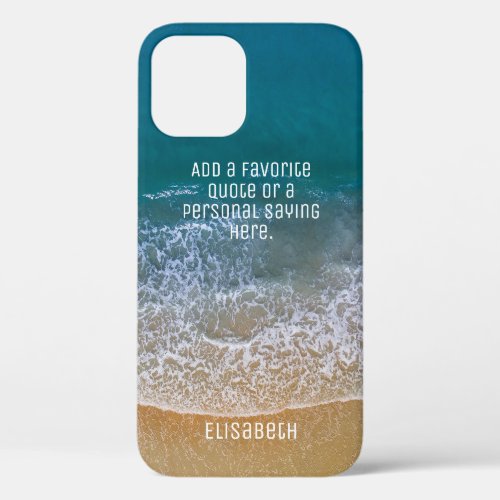 Beach Waves Sand Shore Personalize iPhone 12 Case