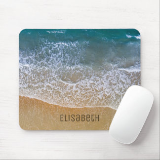 Beach Waves Sand Shore Personalize Mouse Pad