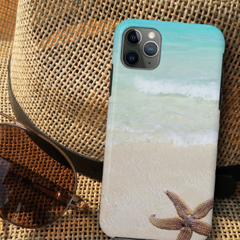Beach Waves Sand Starfish Sea Star Tropical Iphone 11 Pro Case by millhill at Zazzle