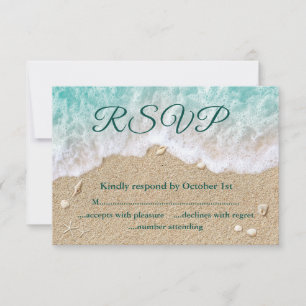 Beach Waves Sandy Toes Salty Kisses RSVP