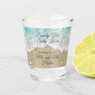 Beach Waves Sandy Toes Shot Glass