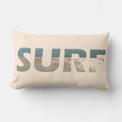 Beach Waves Surf Throw Pillow