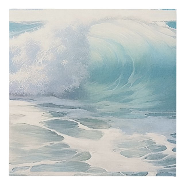 Beach  Waves theme Painting  Faux Canvas Print (Front)