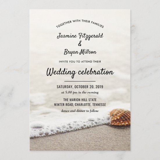 Beach Waves Wedding Invitation