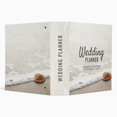 Beach Waves Wedding Planner 3 Ring Binder