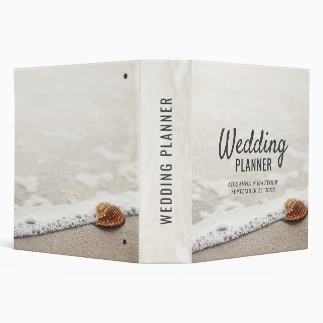 Beach Waves Wedding Planner 3 Ring Binder (Background)