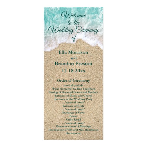 Beach Waves Wedding Program 2