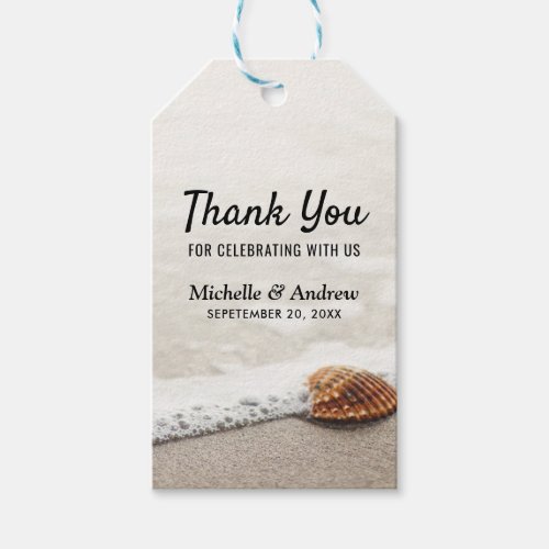 Beach Waves Wedding Thank You Gift Tags
