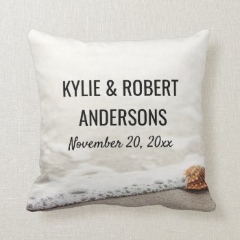 Beach Waves Wedding Throw Pillow by Wedding_Trends_Now at Zazzle