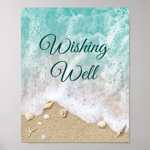 Beach Waves Wishing Well Poster