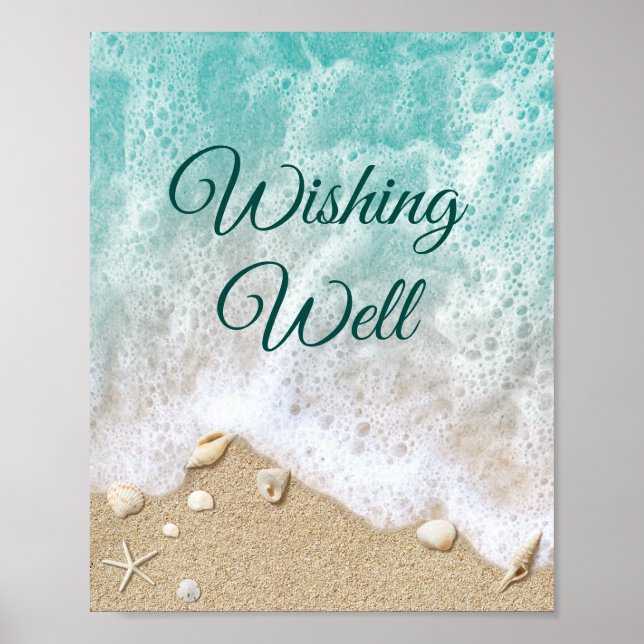 Beach Waves Wishing Well Poster (Front)