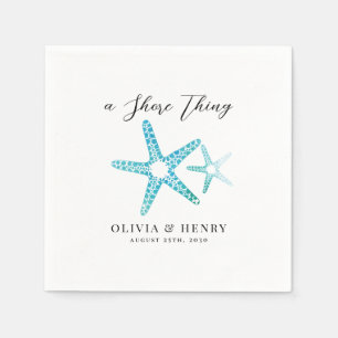 Beach Wedding "A Shore Thing" Starfish Napkins