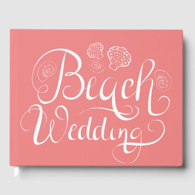 Beach Wedding | Add Your Text Guest Book (Front)