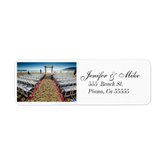beach wedding address lables label