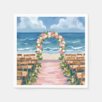 Beach Wedding Aisle Floral Watercolor