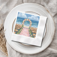 Beach Wedding Aisle Floral Watercolor