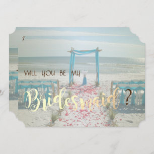 Beach Wedding Arbor Bridesmaid Card