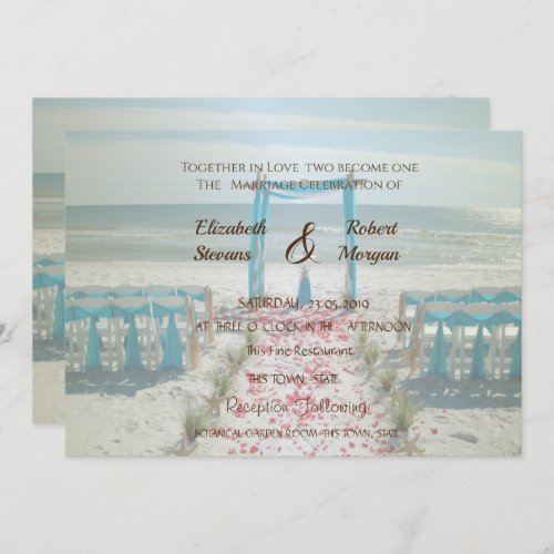Beach  Wedding Arbor Invitation