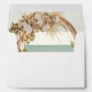 Beach Wedding Arbor Roses Envelope