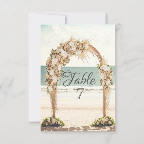 Beach Wedding Arbor Roses Invitation