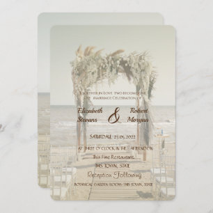 Beach Wedding Arch Invitation