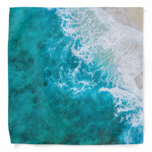 Beach Wedding Bridal Party Men's Pocket Square Bandana