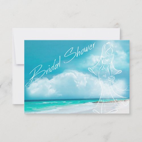 Beach Wedding Bridal Shower Invitation