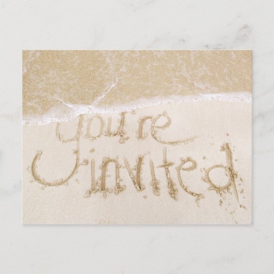 Beach Wedding Bridal Shower Invitation Sand Sea Beach Wedding Bridal Shower Invitation Sand Sea Postcard Zazzle