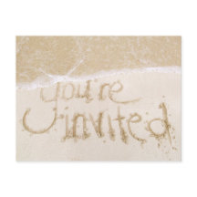 Beach Wedding Bridal Shower Invitation--Sand & Sea