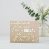 Beach Wedding/Bridal Shower Invitations in Sand (Standing Front)