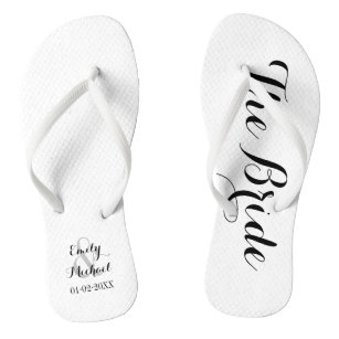 bride flip flops personalized