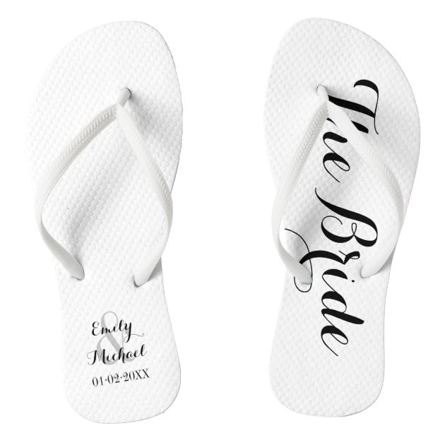 bridal flip flops for beach wedding