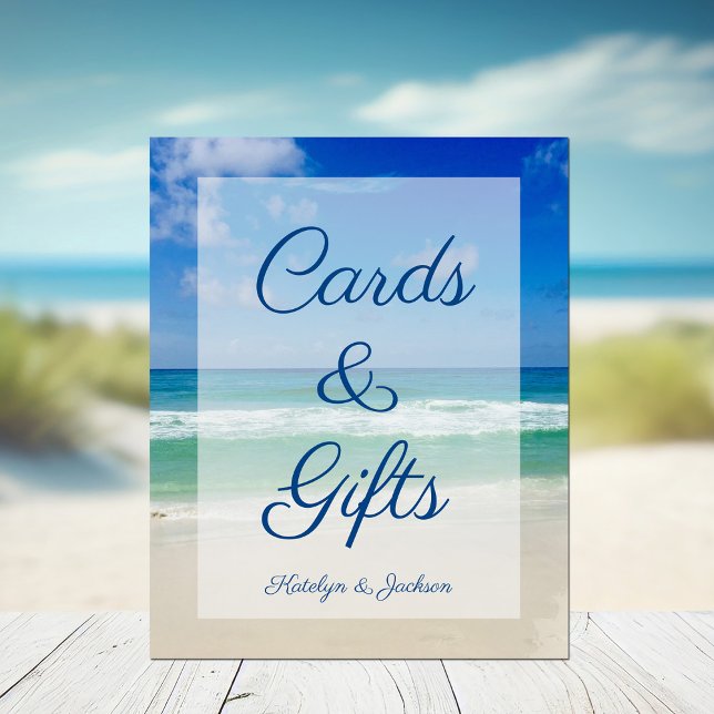 Beach Wedding Cards & Gifts Table Foam Board (Creator Uploaded)