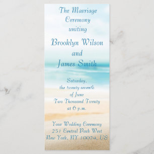 Beach Wedding Ceremony Programs