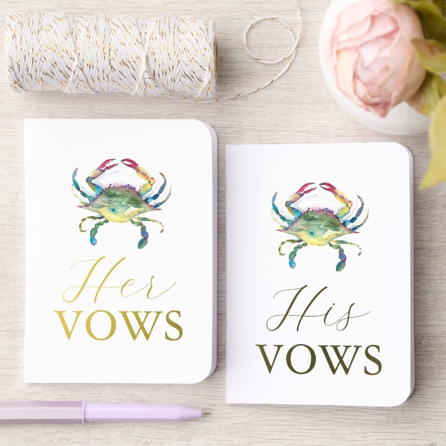 Beach Wedding Ceremony Vows Foil Vow Books (Wedding)