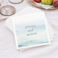 Beach Wedding Cocktail Napkin