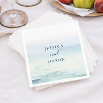 Beach Wedding Cocktail Napkin