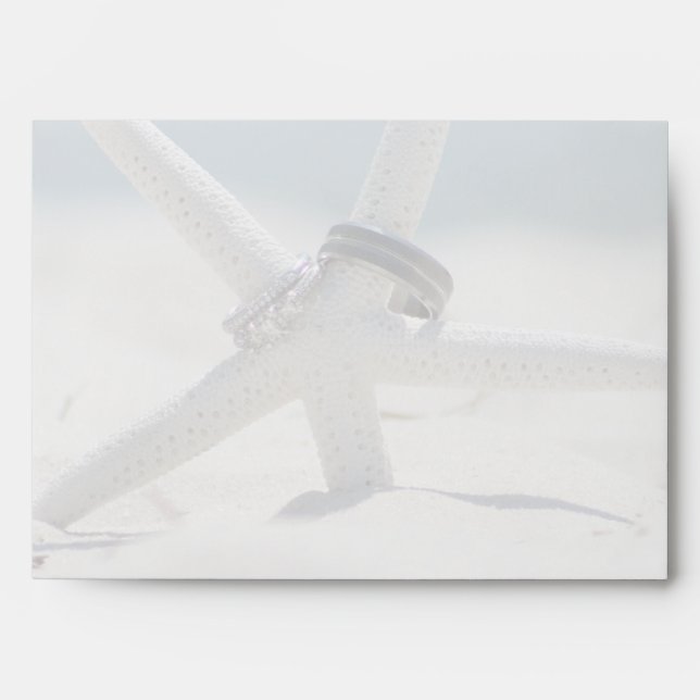 Beach Wedding coordinated Suite Envelope (Front)