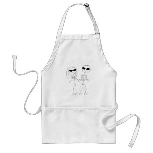 Beach Wedding Couple Adult Apron