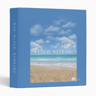 Beach Wedding (customizable) 3 Ring Binder