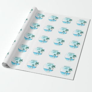 Beach Wedding Design Wrapping Paper