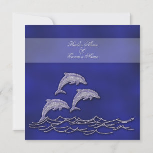 Beach wedding elegant party theme invitation