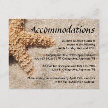 Beach Wedding Enclosure Cards - Starfish