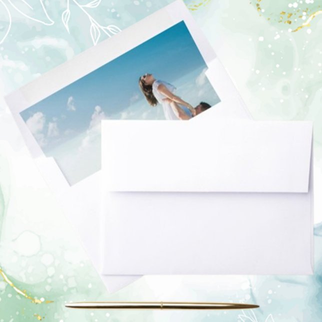 Beach Wedding Envelope Liner (Enhance your invitations with a beach wedding photo envelope liner)