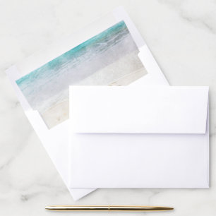 Beach Wedding Envelope liner