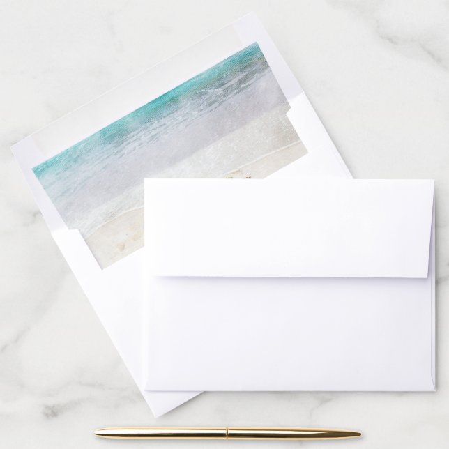 Beach Wedding Envelope liner (Desk)
