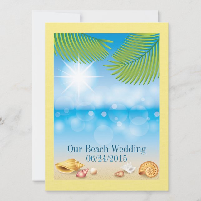 Beach Wedding /  Event - SRF Invitation (Front)